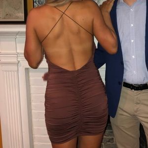 Brown open back Tobi dress- worn once